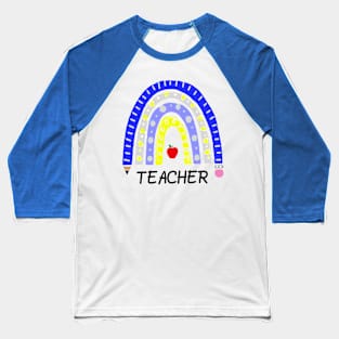 Rainbow Teacher Baseball T-Shirt